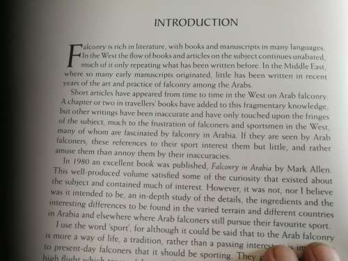 ARAB FALCONRY HISTORY OF A WAY OF LIFE ROGER UPTON