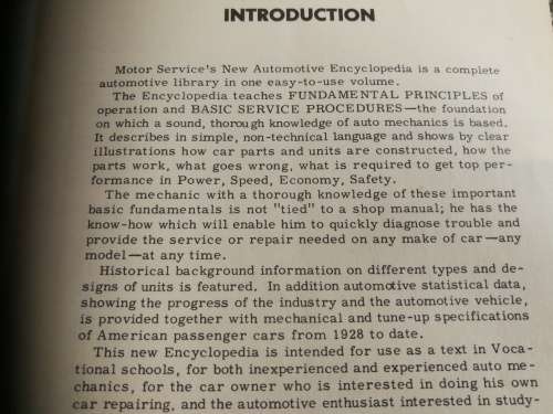 MOTOR SERVICES NEW AUTOMOTIVE ENCYCLOPEDIA WILLIAM K TOBOLDT JUD PURVIS 1954
