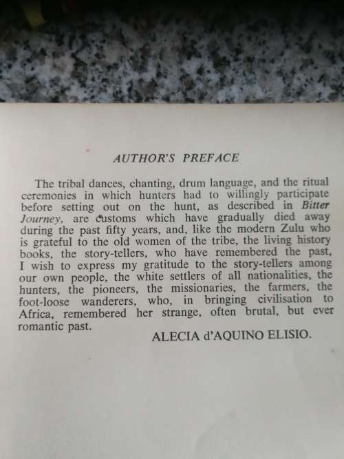 BITTER JOURNEY ALECIA ELISIO (  Voortrekkers  - Cordier Trekkers ) A Dassie booklet note condition