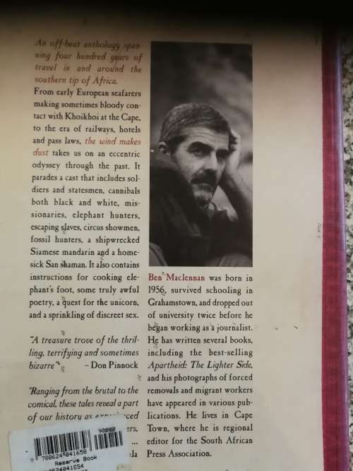 THE WIND MAKES DUST, BEN MACLENNAN Four Centuries of Travel in  SOUTHERN AFRICA   history