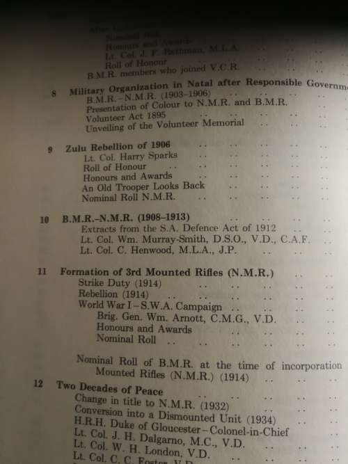 THE OFFICIAL NATAL MOUNTED RIFLES HISTORY ERIC GOETZSCHE and Its Antecedent and Associated Units