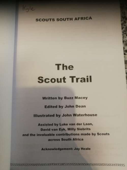 THE SCOUT TRAIL Scouts South Africa  ( Scouting )