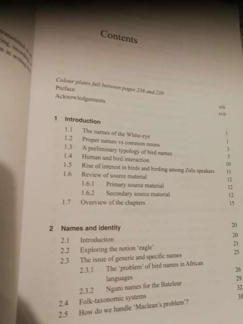 ZULU BIRD NAMES and BIRD LORE ADRIAN KOOPMAN ( Birding Birds  )