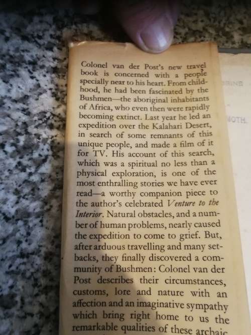 THE LOST WORLD OF THE KALAHARI LAURENS van der POST ( Hardcover )
