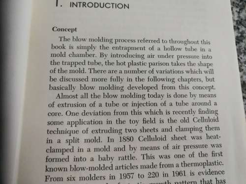 BLOW MOLDING JONES / MULLEN Reinhold Plastics Application Series 1961