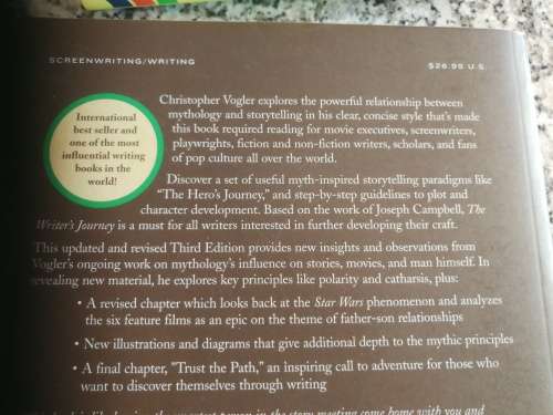 THE WRITER`S JOURNEY Mythic Structure For Writers CHRISTOPHER VOGLER Third Edition story writers