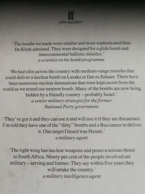 THE MINI-NUKE CONSIRACY PETER HOUNAM STEVE MCQUILLAN Mandela`s Nuclear Nightmare mini nuke