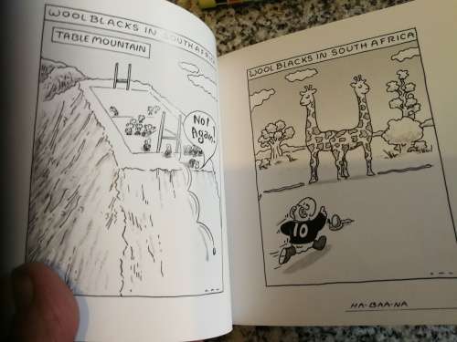 THE WOOL BLACKS COLIN LANGMEAD ( All Blacks Rugby cartoons  )