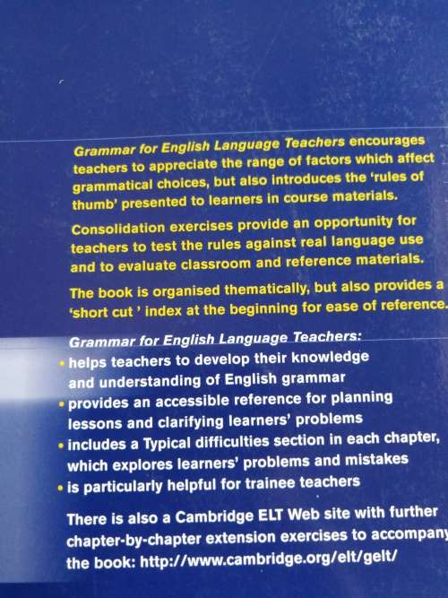 GRAMMAR FOR ENGLISH TEACHERS with exercises and a key MARTIN PARROTT 13TH Printing 2008