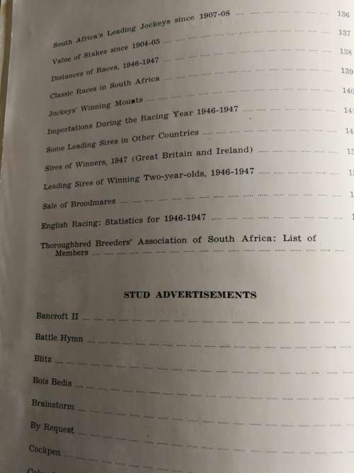 THE SOUTH AFRICAN BLOODSTOCK BREEDERS REVIEW Volume 111 j g FOURIE Horse Racing Breeding Horses
