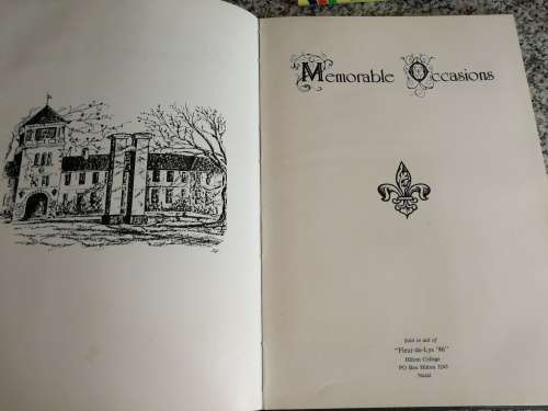 MEMORABLE OCCASIONS  COOKBOOK OF FLEUR de LYS HILTON COLLEGE 1986 KwaZulu Natal