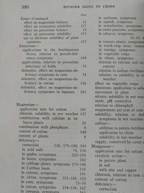 HUNGER SIGNS IN CROPS A SYMPOSIUM FIRMAN E BEAR et al 1949 ( crop farming agriculture fertilizer