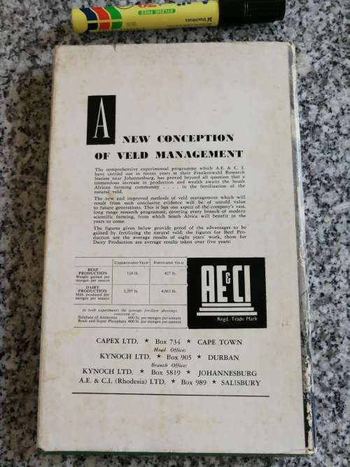 VELD GOLD A SOUTH AFRICAN BOOK OF GRASSLAND FARMING Report of the S African Grass Conference 1952