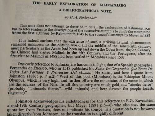 TANGANYIKA NOTES AND RECORDS KILIMANJARO No. 64 March 1965 Journal of the Tanganyika Society