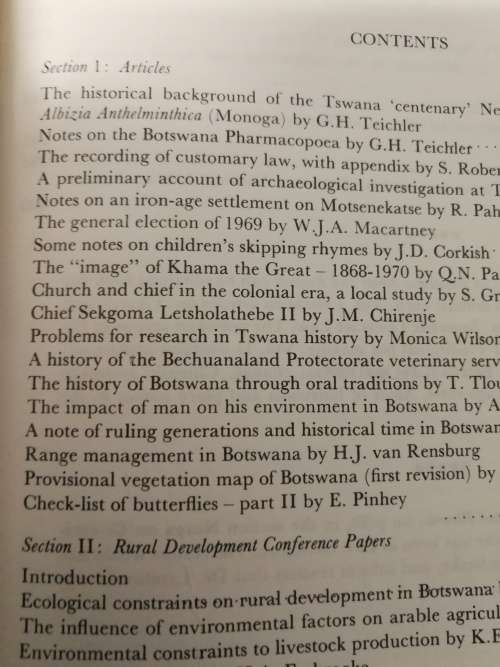 BOTSWANA NOTES AND RECORDS VOLUME 3 Published by The Botswana Society Gaberone  ( Journal )