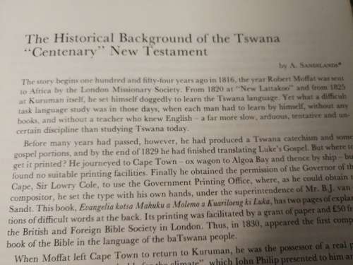 BOTSWANA NOTES AND RECORDS VOLUME 3 Published by The Botswana Society Gaberone  ( Journal )