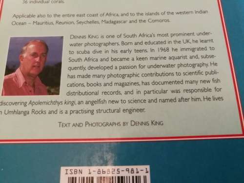 REEF FISHES and CORALS EAST COAST OF South Africa includes Mauritius Seychelles DENNIS KING