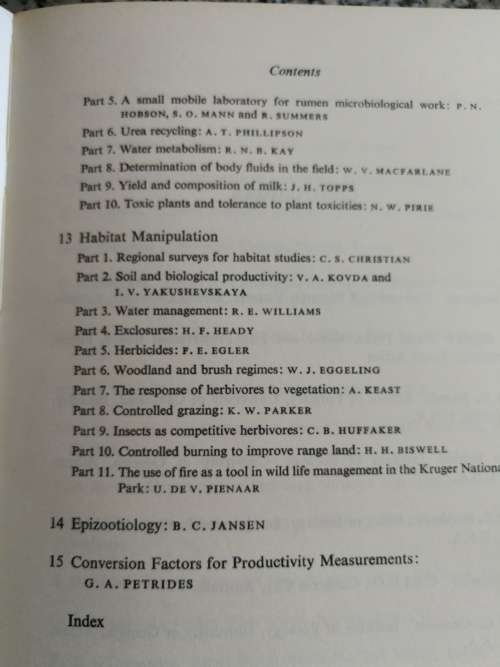 A PRACTICAL GUIDE TO THE STUDY OF THE PRODUCTIVITY OF LARGE HERBIVORES FRANK B GOLLEY