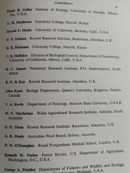 A PRACTICAL GUIDE TO THE STUDY OF THE PRODUCTIVITY OF LARGE HERBIVORES FRANK B GOLLEY