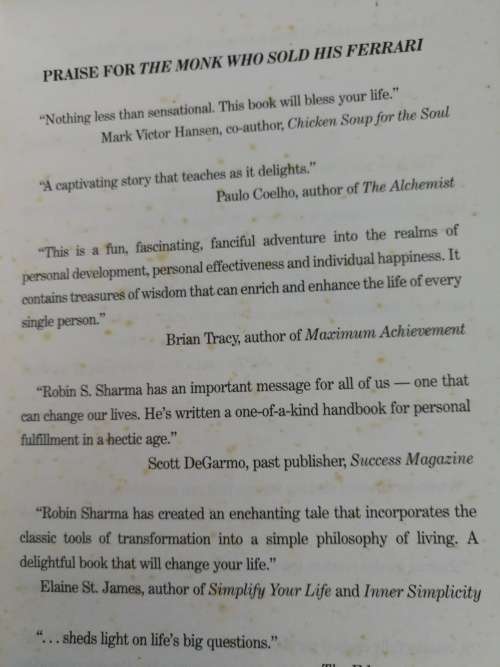 THE MONK WHO SOLD HIS FERRARI ROBIN S SHARMA
