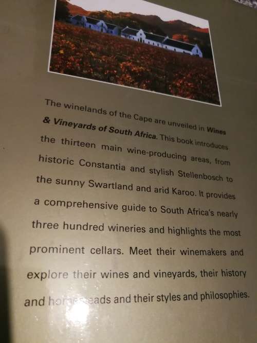 WINES AND VINEYARDS OF SOUTH AFRICA WENDY TOERIEN