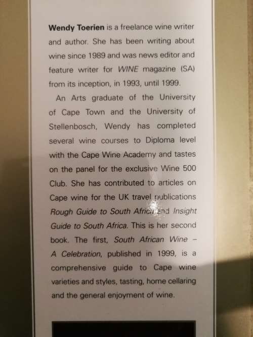 WINES AND VINEYARDS OF SOUTH AFRICA WENDY TOERIEN