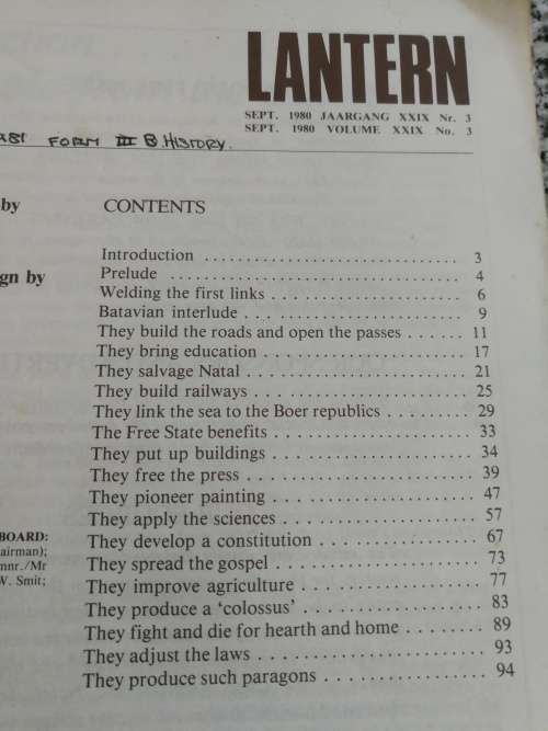 LANTERN Magazine Tydskrif Special Edition September 1980 Partners in Progress 1820 - 1980