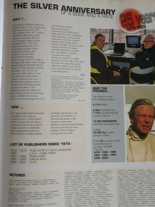 2002 LE MANS 24 HOURS JEAN-MARC TEISSEDRE CHRISTIAN MOITY ( Motor racing )