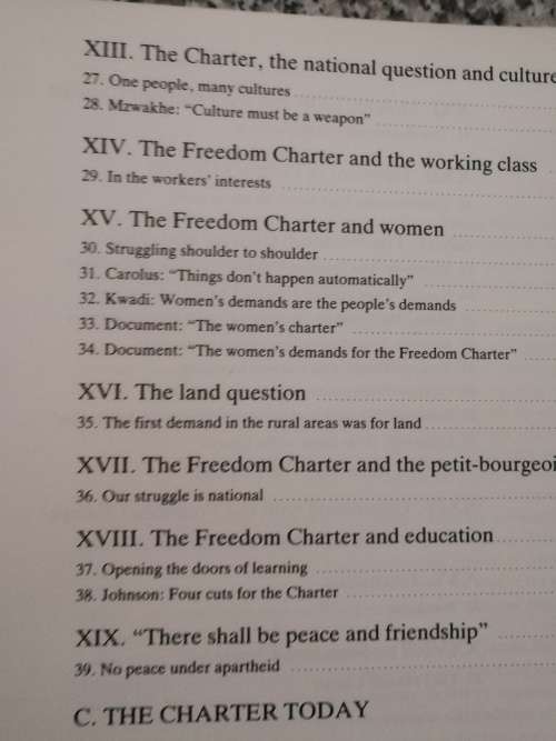 30 YEARS OF THE FREEDOM CHARTER RAYMOND SUTTNER JEREMY CRONIN