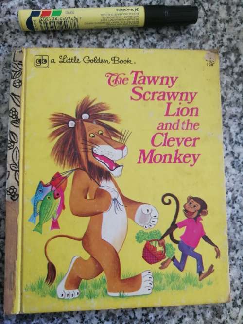 THE TAWNY SCRAWNY LION and the CLEVER MONKEY MARY CARY  GOLDEN PRESS 1974