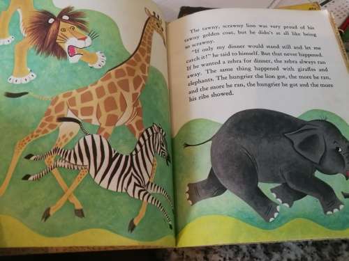 THE TAWNY SCRAWNY LION and the CLEVER MONKEY MARY CARY  GOLDEN PRESS 1974