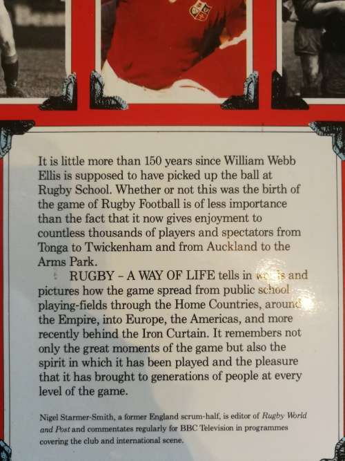 RUGBY A WAY OF LIFE An Illustrated History of Rugby NIGEL STARMER-SMITH