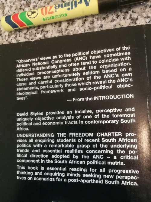 UNDERSTANDING THE FREEDOM CHARTER DAVID STYLES Political Orientation of the African National Congres