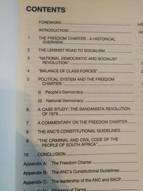 UNDERSTANDING THE FREEDOM CHARTER DAVID STYLES Political Orientation of the African National Congres