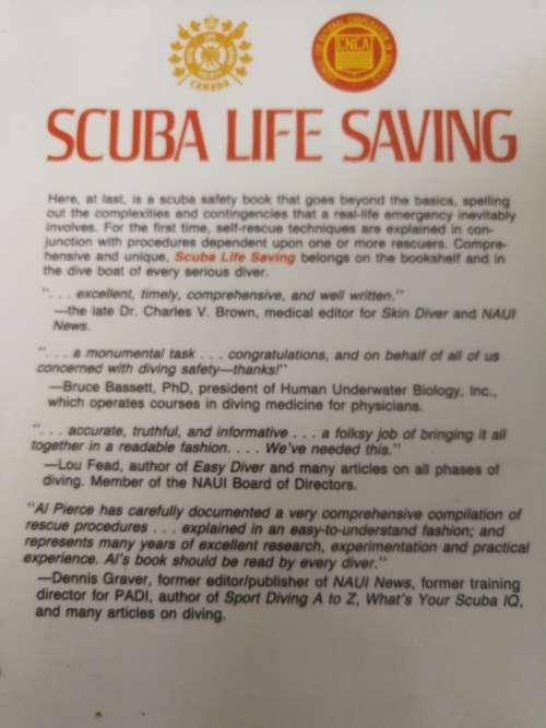 SCUBA LIFE SAVING Comprehensive Guide to Safety and Rescue Techniques  A PIERCE skindiving diving