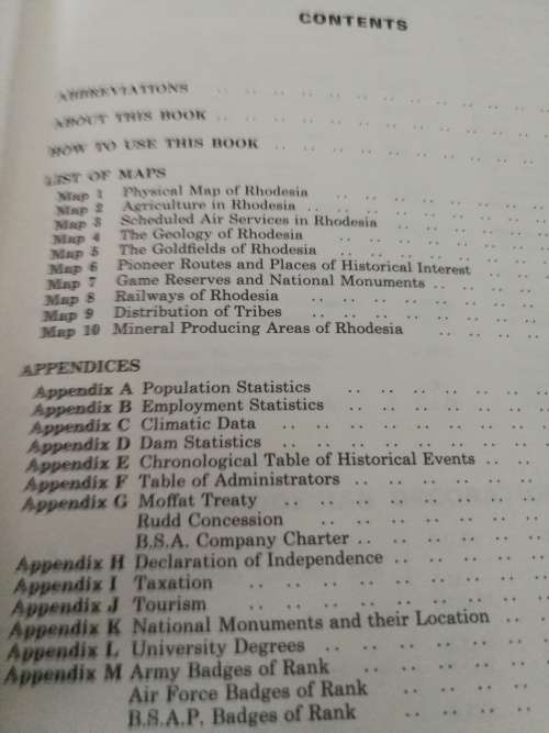 ENCYCLOPAEDIA RHODESIA ( Encyclopedia Rhodesian Rhodesiana includes history )