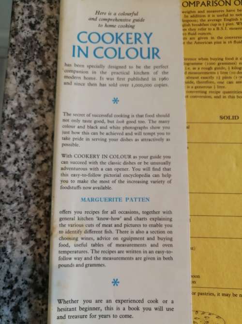 COOKERY IN COLOUR A Picture Encyclopedia for every occasion MARGUERITE PATTEN 1977 recipes cooking
