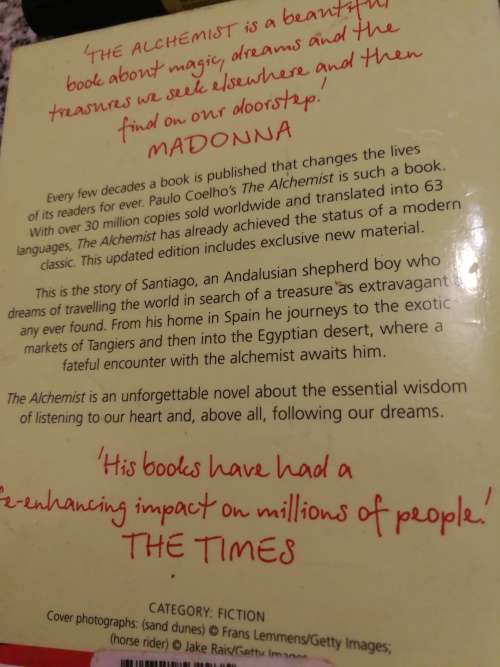 THE ALCHEMIST by PAULO COELHO