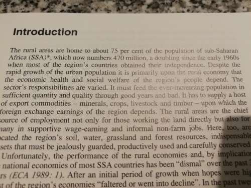 AFRICAN RURAL DEVELOPMENT , POLICY AND PRACTICE IN SIX COUNTRIES T J D FAIR ( africa )