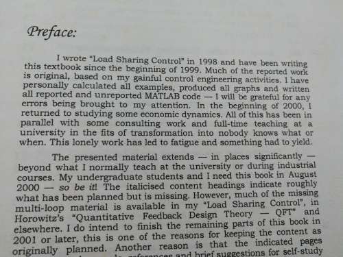 CONTROL ENGINEERING COURSE NOTES ED EITELBERG Reprint with corrections 2001  EITELBERG`S