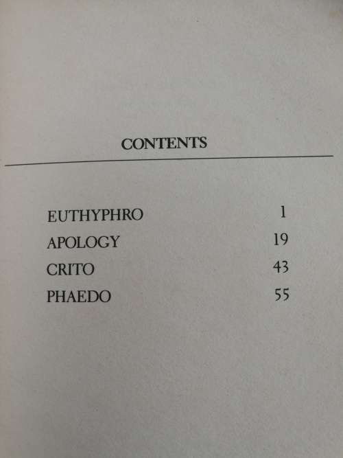 PLATO THE TRIAL and DEATH of SOCRATES Four Dialogues unabridged  softcover