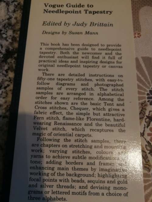 VOGUE GUIDE TO NEEDLEPOINT TAPESTRY Edited by JUDY BRITTAIN