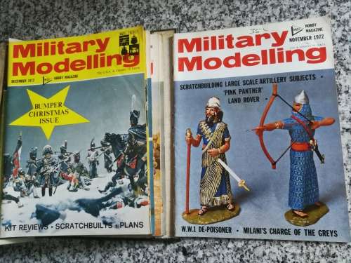 Bundle of 11 MILITARY MODELLING Magazines from January 1972