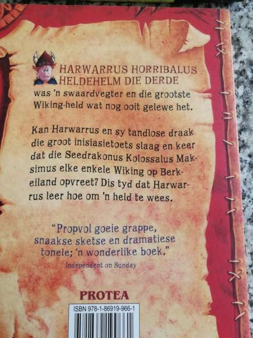 HOE OM JOU DRAAK TE TEM  CRESSIDA COWELL AFRIKAANS SAGTEBAND