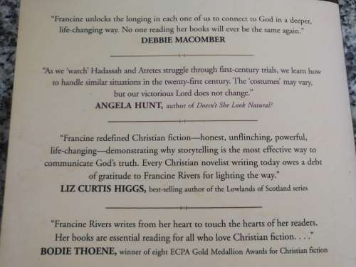 3 FRANCINE RIVERS 3 Books MARK of the LION SERIES Books 1 2 and 3 ( complete )