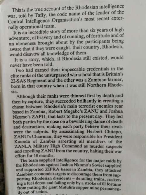 SEE YOU IN NOVEMBER Rhodesia No Holds Barred Intelligence War PETER STIFF