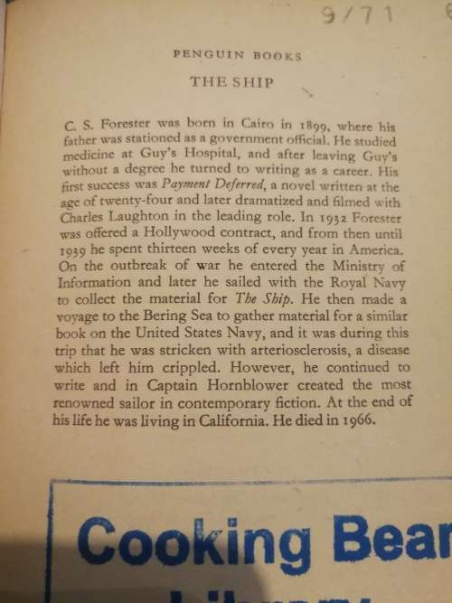 C S FORESTER THE SHIP