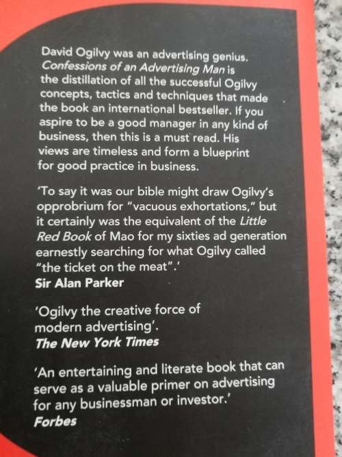 CONFESSIONS OF AN ADVERTISING MAN DAVID OGILVY  Adverts marketing