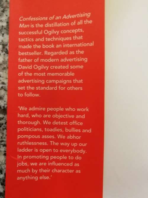 CONFESSIONS OF AN ADVERTISING MAN DAVID OGILVY  Adverts marketing