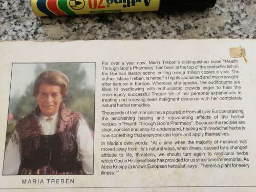 HEALTH TROUGH GOD`S PHARMACY MARIA TREBEN Advice and experiences with medicinal herbs some shelfwear